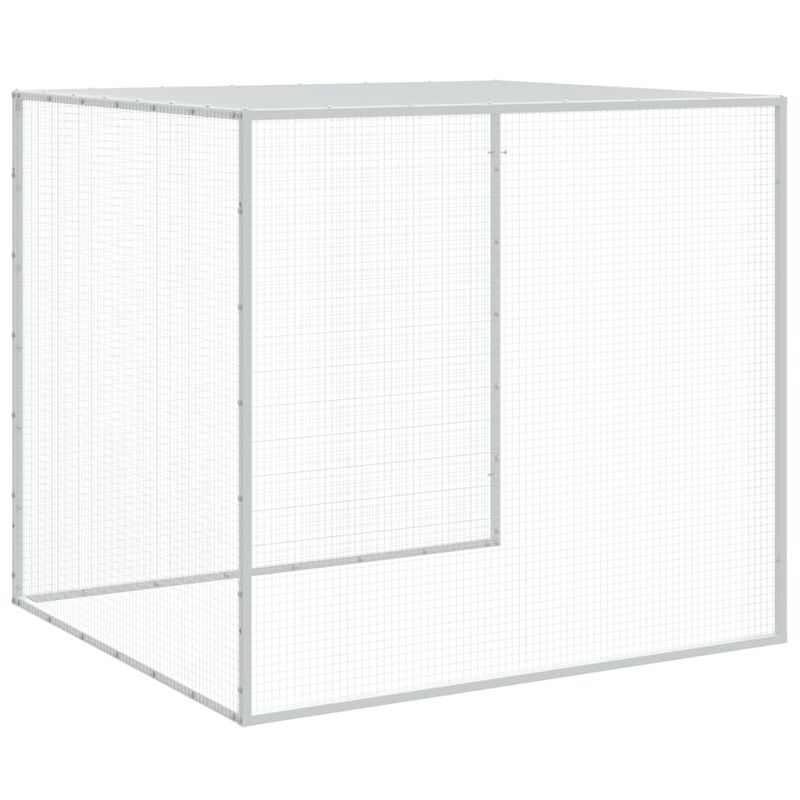 Petshop - Accesorii petshop - Culcusuri si custi - Custi interior si exterior - Cotet pui cu acoperis, antracit, 203x98x90 cm, otel galvanizat - Infinity.ro