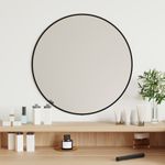 Casa si Gradina - Decoratiuni - Oglinzi - Oglinda de perete rotunda, negru, Ø 50 cm - Infinity.ro