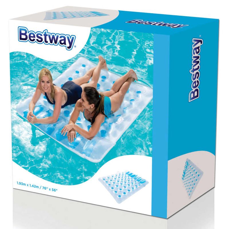 Jucarii, Copii si Bebe - Jucarii si jocuri - Jucarii de exterior - Saltele si mingi pentru plaja - Bestway Saltea dubla gonflabila de piscina, 43055 - Infinity.ro