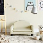 Casa si Gradina - Mobilier - Mobilier copii - Mobilier camera copiilor - Canapea pentru copii, crem, 50x40x30 cm, piele ecologica - Infinity.ro