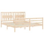 Casa si Gradina - Mobilier - Paturi si accesorii - Paturi - Cadru de pat cu tablie Super King Size, lemn masiv - Infinity.ro