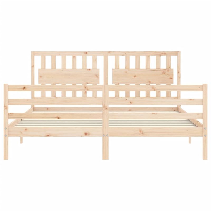 Casa si Gradina - Mobilier - Paturi si accesorii - Paturi - Cadru de pat cu tablie Super King Size, lemn masiv - Infinity.ro