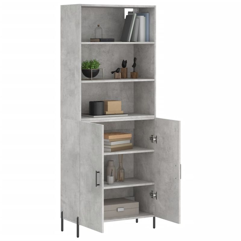 Casa si Gradina - Mobilier - Comode si corpuri - Corpuri bucatarie - Dulap inalt, gri beton, 69,5x34x180, lemn compozit - Infinity.ro