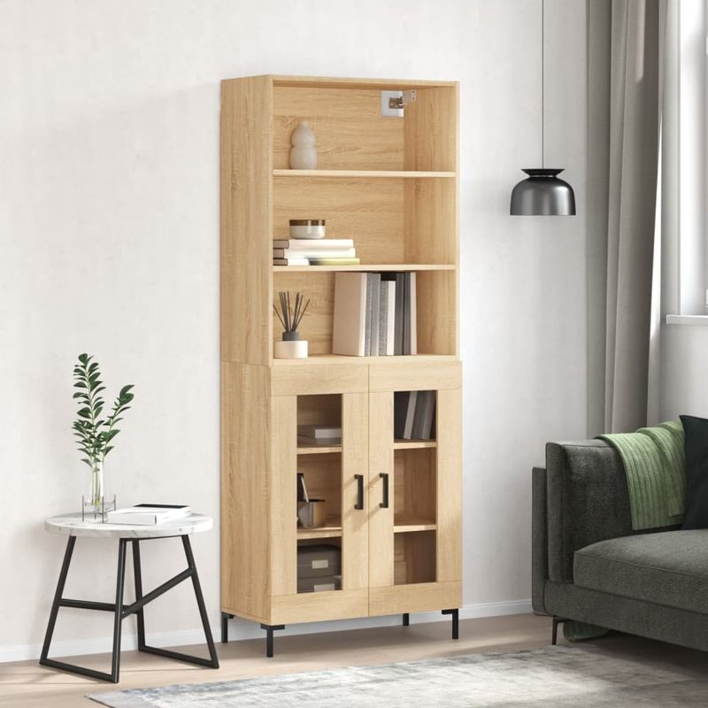 Casa si Gradina - Mobilier - Comode si corpuri - Comode - Dulap inalt, stejar sonoma, 69,5x34x180 cm, lemn compozit - Infinity.ro