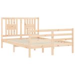 Casa si Gradina - Mobilier - Paturi si accesorii - Paturi - Cadru de pat cu tablie, dublu, lemn masiv - Infinity.ro