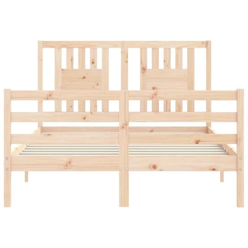 Casa si Gradina - Mobilier - Paturi si accesorii - Paturi - Cadru de pat cu tablie, dublu, lemn masiv - Infinity.ro
