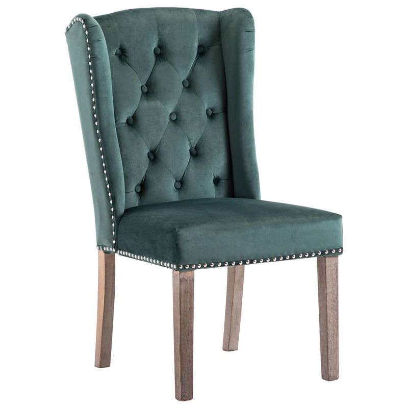 Casa si Gradina - Mobilier - Scaune si fotolii - Scaune - Scaune de sufragerie, 2 buc., verde inchis, catifea - Infinity.ro