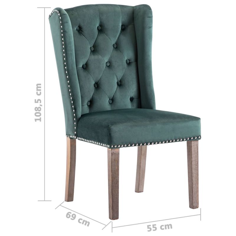 Casa si Gradina - Mobilier - Scaune si fotolii - Scaune - Scaune de sufragerie, 2 buc., verde inchis, catifea - Infinity.ro