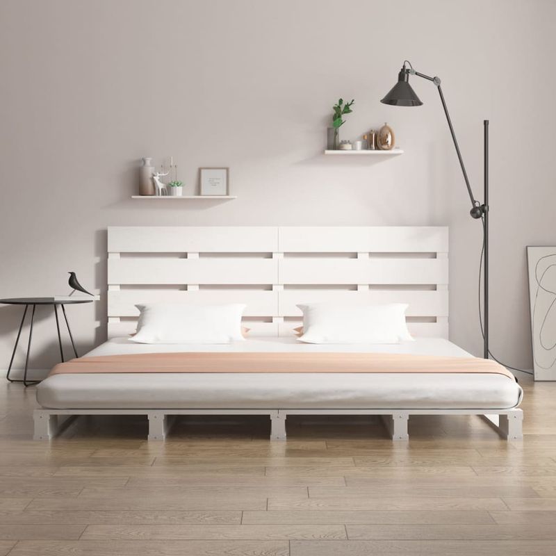Casa si Gradina - Mobilier - Paturi si accesorii - Paturi - Cadru de pat Small Double, alb, 120x190 cm, lemn masiv pin - Infinity.ro