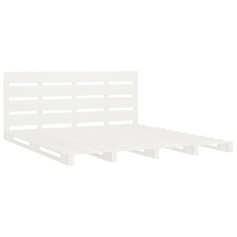Casa si Gradina - Mobilier - Paturi si accesorii - Paturi - Cadru de pat Small Double, alb, 120x190 cm, lemn masiv pin - Infinity.ro