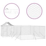 Petshop - Accesorii petshop - Culcusuri si custi - Custi interior si exterior - Padoc de exterior cu acoperis argintiu 6x6x2,5m otel galvanizat - Infinity.ro