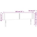 Casa si Gradina - Mobilier - Paturi si accesorii - Accesorii paturi - Tablie pat cu aripioare albastru inchis 183x16x78/88 cm catifea - Infinity.ro