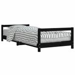 Casa si Gradina - Mobilier - Mobilier copii - Patuturi copii - Cadru de pat pentru copii, negru, 90x190 cm, lemn masiv de pin - Infinity.ro