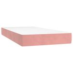 Casa si Gradina - Mobilier - Paturi si accesorii - Paturi - Pat box spring cu saltea, roz, 200x200 cm, catifea - Infinity.ro