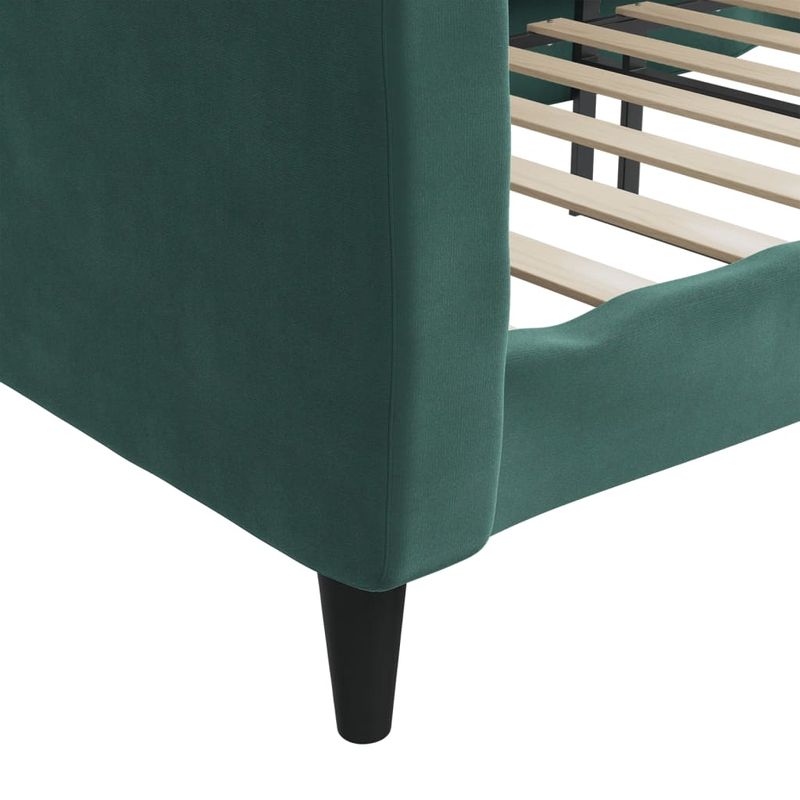 Casa si Gradina - Mobilier - Paturi si accesorii - Paturi - Cadru de pat, verde inchis, 80x200 cm, catifea - Infinity.ro
