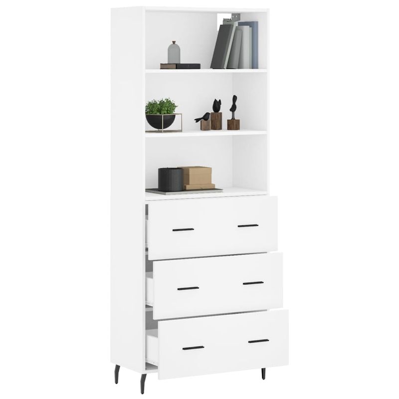 Casa si Gradina - Mobilier - Comode si corpuri - Comode - Dulap inalt, alb, 69,5x34x180 cm, lemn compozit - Infinity.ro