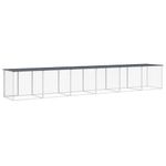 Petshop - Accesorii petshop - Culcusuri si custi - Custi interior si exterior - Cotet pui cu acoperis, antracit, 603x98x90 cm, otel galvanizat - Infinity.ro