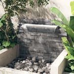 Casa si Gradina - Gradina si terasa - Decoratiuni exterior - Ornamente gradina - Fantana cascada piscina cu LED-uri 110 cm otel inoxidabil - Infinity.ro