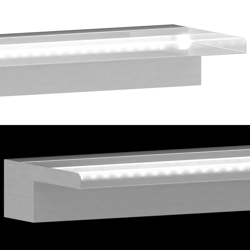 Casa si Gradina - Gradina si terasa - Decoratiuni exterior - Ornamente gradina - Fantana cascada piscina cu LED-uri 110 cm otel inoxidabil - Infinity.ro