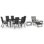 Casa si Gradina - Gradina si terasa - Mobilier exterior - Seturi mobila gradina - Set mobilier de gradina, 10 piese, negru si antracit - Infinity.ro