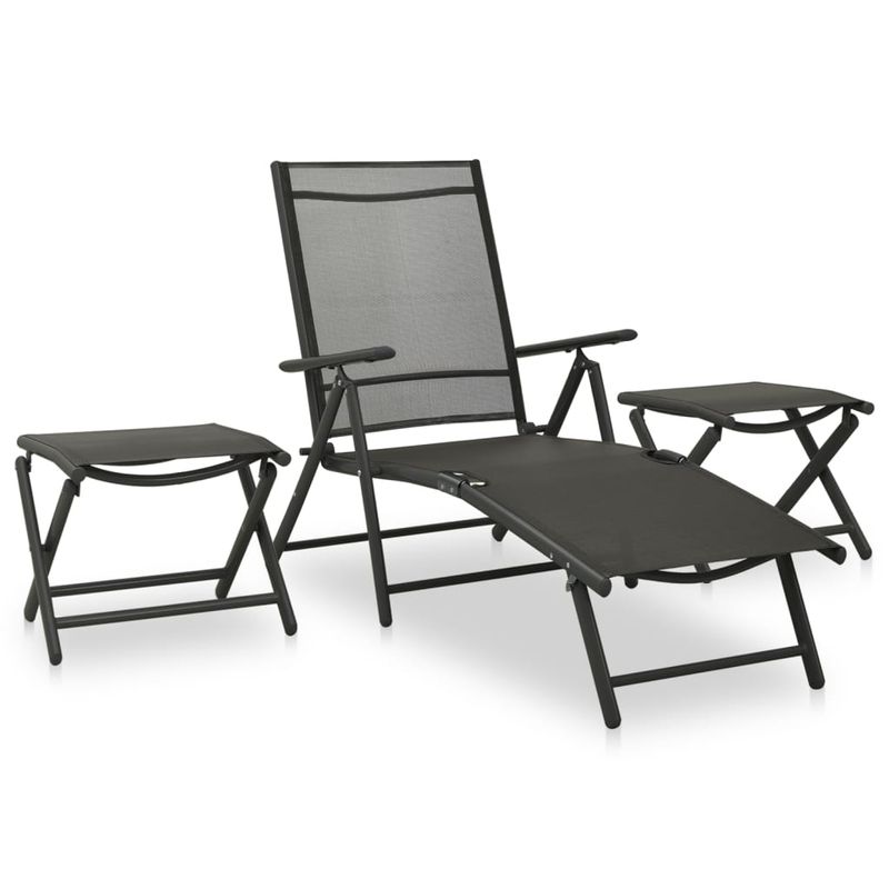 Casa si Gradina - Gradina si terasa - Mobilier exterior - Seturi mobila gradina - Set mobilier de gradina, 10 piese, negru si antracit - Infinity.ro