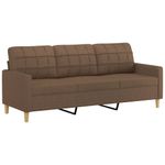Casa si Gradina - Mobilier - Canapele si coltare - Canapele - Canapea cu 3 locuri, maro, 180 cm, material textil - Infinity.ro