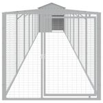 Petshop - Accesorii petshop - Culcusuri si custi - Custi interior si exterior - Casa caine & acoperis gri deschis 117x813x123cm otel galvanizat - Infinity.ro