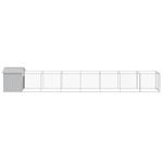 Petshop - Accesorii petshop - Culcusuri si custi - Custi interior si exterior - Casa caine & acoperis gri deschis 117x813x123cm otel galvanizat - Infinity.ro