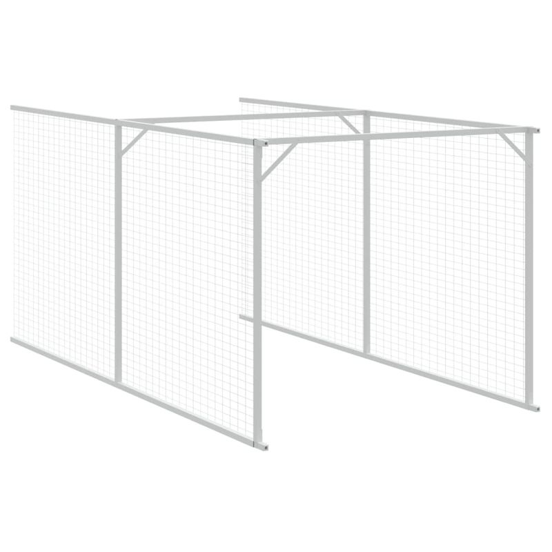 Petshop - Accesorii petshop - Culcusuri si custi - Custi interior si exterior - Casa caine & acoperis gri deschis 117x813x123cm otel galvanizat - Infinity.ro