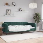 Casa si Gradina - Mobilier - Paturi si accesorii - Paturi - Cadru de pat, verde inchis, 100x200 cm, catifea - Infinity.ro
