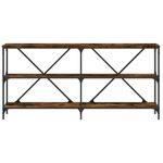 Casa si Gradina - Mobilier - Comode si corpuri - Console - Masa consola stejar afumat 160x30x75 cm lemn prelucrat si fier - Infinity.ro