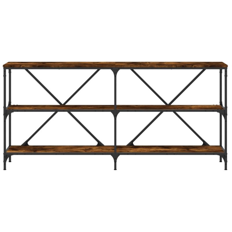 Casa si Gradina - Mobilier - Comode si corpuri - Console - Masa consola stejar afumat 160x30x75 cm lemn prelucrat si fier - Infinity.ro