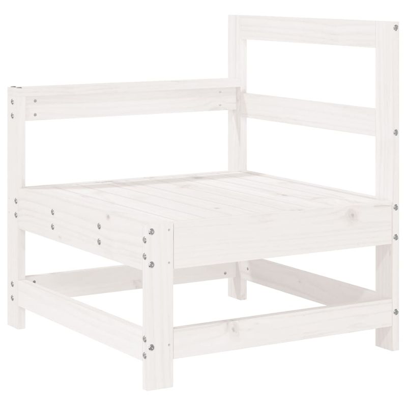 Casa si Gradina - Gradina si terasa - Mobilier exterior - Seturi mobila gradina - Set mobilier de gradina cu perne, 6 piese, alb, lemn masiv pin - Infinity.ro