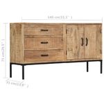 Casa si Gradina - Mobilier - Comode si corpuri - Comode - Servanta, 140x35x75 cm, lemn masiv de mango - Infinity.ro