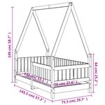 Casa si Gradina - Mobilier - Mobilier copii - Patuturi copii - Cadru de pat pentru copii, 70x140 cm, lemn masiv de pin - Infinity.ro