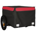 Sport si Outdoor - Ciclism - Accesorii pentru biciclete - Remorci biciclete - Remorca pentru biciclete, negru și rosu, 30 kg, fier, mărime 120x54x44 cm - Infinity.ro
