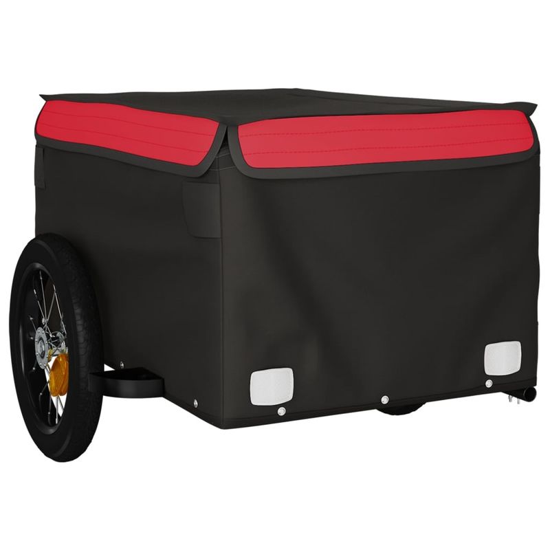Sport si Outdoor - Ciclism - Accesorii pentru biciclete - Remorci biciclete - Remorca pentru biciclete, negru și rosu, 30 kg, fier, mărime 120x54x44 cm - Infinity.ro