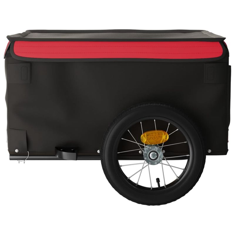 Sport si Outdoor - Ciclism - Accesorii pentru biciclete - Remorci biciclete - Remorca pentru biciclete, negru și rosu, 30 kg, fier, mărime 120x54x44 cm - Infinity.ro
