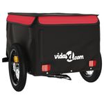 Sport si Outdoor - Ciclism - Accesorii pentru biciclete - Remorci biciclete - Remorca pentru biciclete, negru și rosu, 30 kg, fier, mărime 120x54x44 cm - Infinity.ro