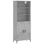 Casa si Gradina - Mobilier - Comode si corpuri - Corpuri bucatarie - Dulap inalt, gri beton, 69,5x34x180, lemn compozit - Infinity.ro