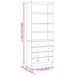 Casa si Gradina - Mobilier - Biblioteci si rafturi - Biblioteci - Biblioteca cu sertare „ALTA” alb 77x35x186,5 cm lemn masiv pin - Infinity.ro