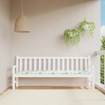 Casa si Gradina - Gradina si terasa - Mobilier exterior - Perne decorative exterior - Perna banca de gradina, alb și verde, 200x50x7 cm, textil - Infinity.ro