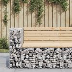 Casa si Gradina - Gradina si terasa - Mobilier exterior - Bancute de gradina - Banca de gradina design gabion, 92x71x65,5cm, lemn masiv de pin - Infinity.ro