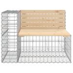 Casa si Gradina - Gradina si terasa - Mobilier exterior - Bancute de gradina - Banca de gradina design gabion, 92x71x65,5cm, lemn masiv de pin - Infinity.ro