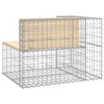 Casa si Gradina - Gradina si terasa - Mobilier exterior - Bancute de gradina - Banca de gradina design gabion, 92x71x65,5cm, lemn masiv de pin - Infinity.ro