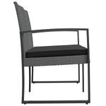 Casa si Gradina - Gradina si terasa - Mobilier exterior - Bancute de gradina - Banca de gradina cu 2 locuri, cu perne, gri inchis, ratan PP - Infinity.ro
