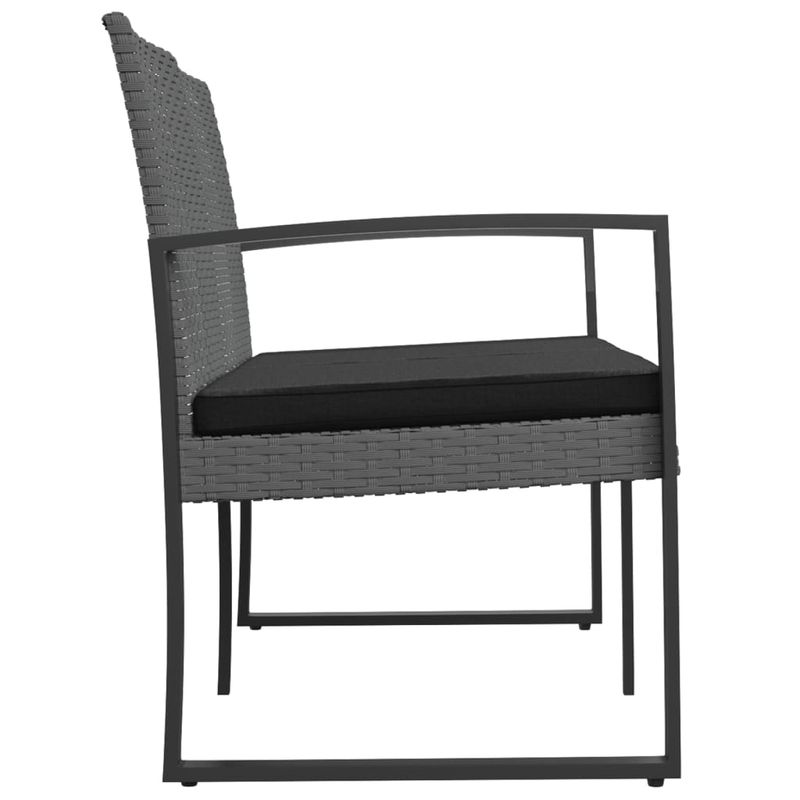 Casa si Gradina - Gradina si terasa - Mobilier exterior - Bancute de gradina - Banca de gradina cu 2 locuri, cu perne, gri inchis, ratan PP - Infinity.ro