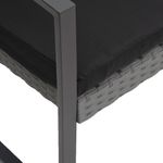Casa si Gradina - Gradina si terasa - Mobilier exterior - Bancute de gradina - Banca de gradina cu 2 locuri, cu perne, gri inchis, ratan PP - Infinity.ro
