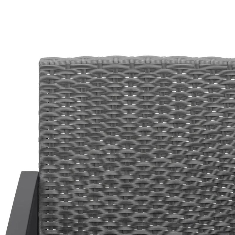 Casa si Gradina - Gradina si terasa - Mobilier exterior - Bancute de gradina - Banca de gradina cu 2 locuri, cu perne, gri inchis, ratan PP - Infinity.ro