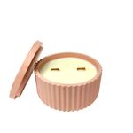 Casa si Gradina - Decoratiuni - Aromaterapie si lumanari - Lumanari si candele - Lumanare parfumata decorativa doua fitiluri de lemn-Healing Wood Rose - Infinity.ro